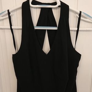 Black chiffon strappy dress